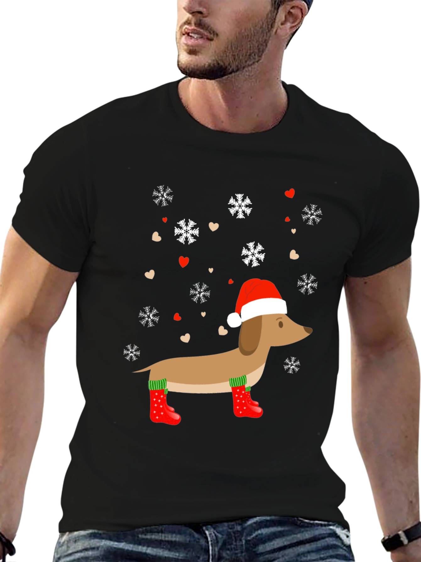 Festive Dachshund Christmas T-Shirt