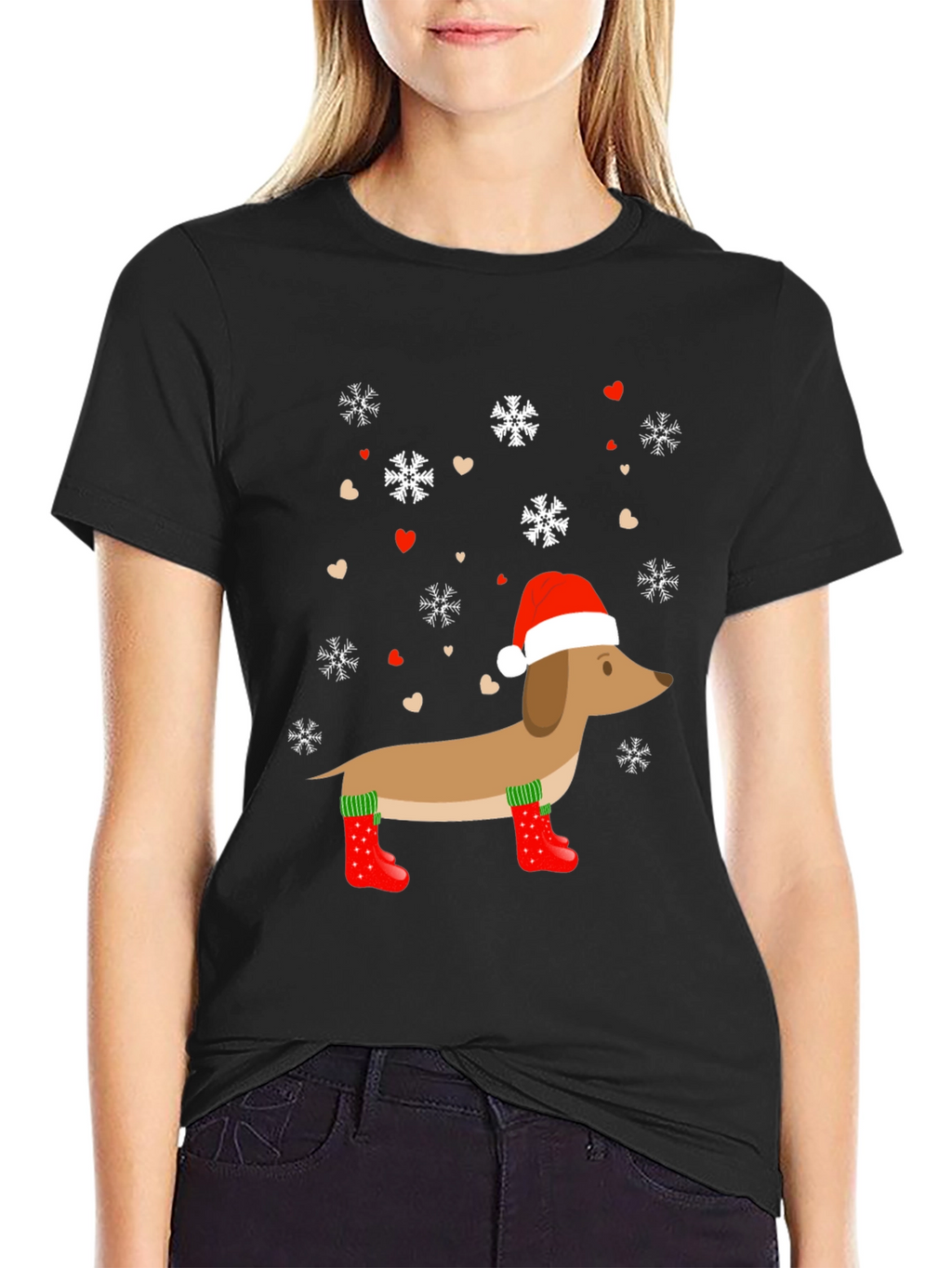 Festive Dachshund Christmas T-Shirt