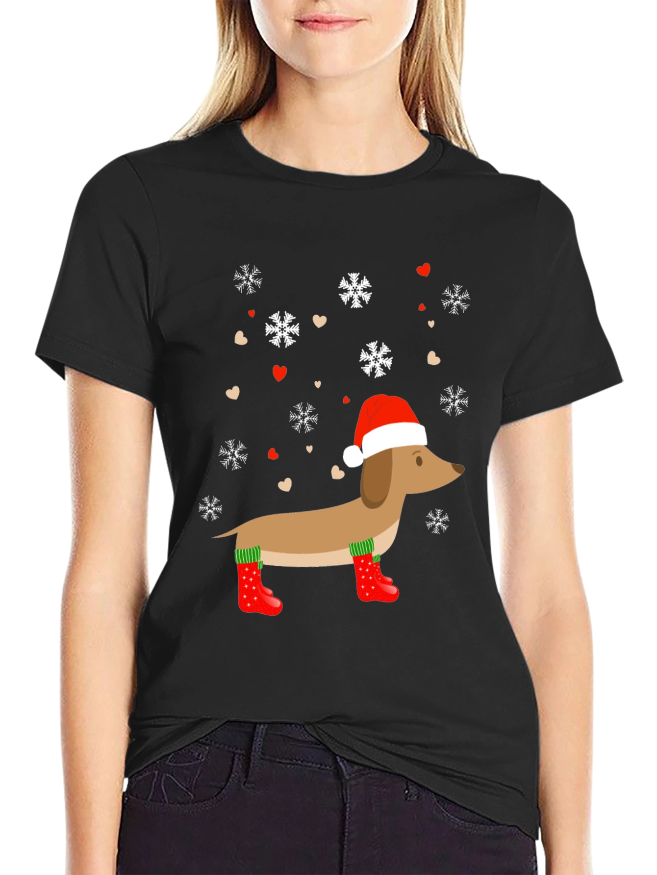 Festive Dachshund Christmas T-Shirt