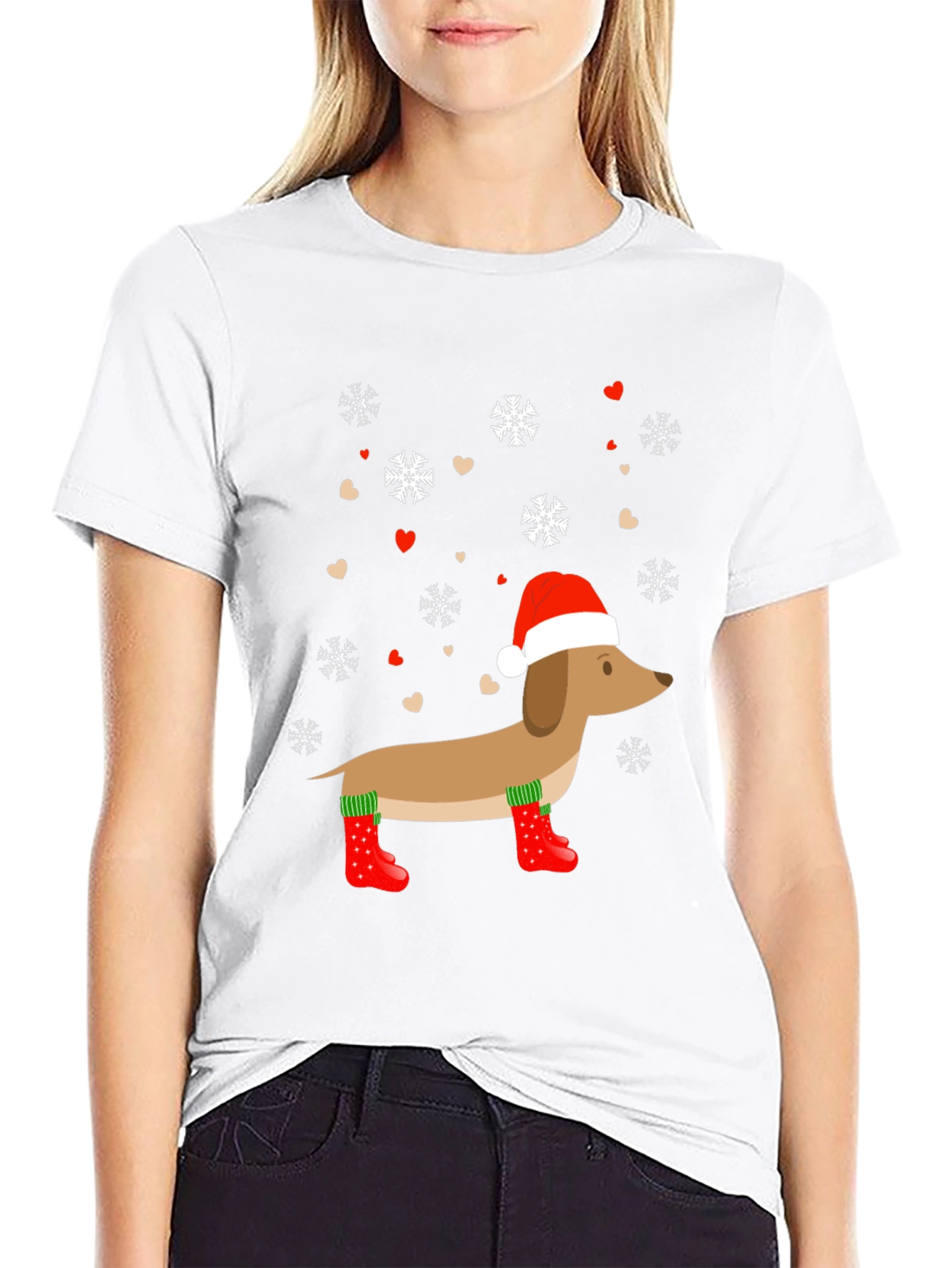Festive Dachshund Christmas T-Shirt
