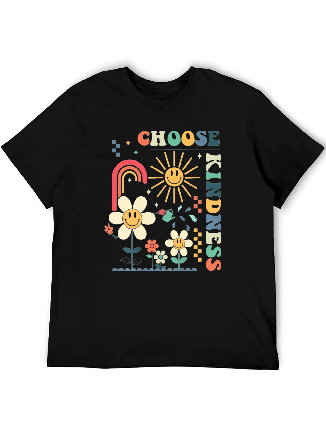 Choose Kindness Graphic Tee - Retro Floral Design