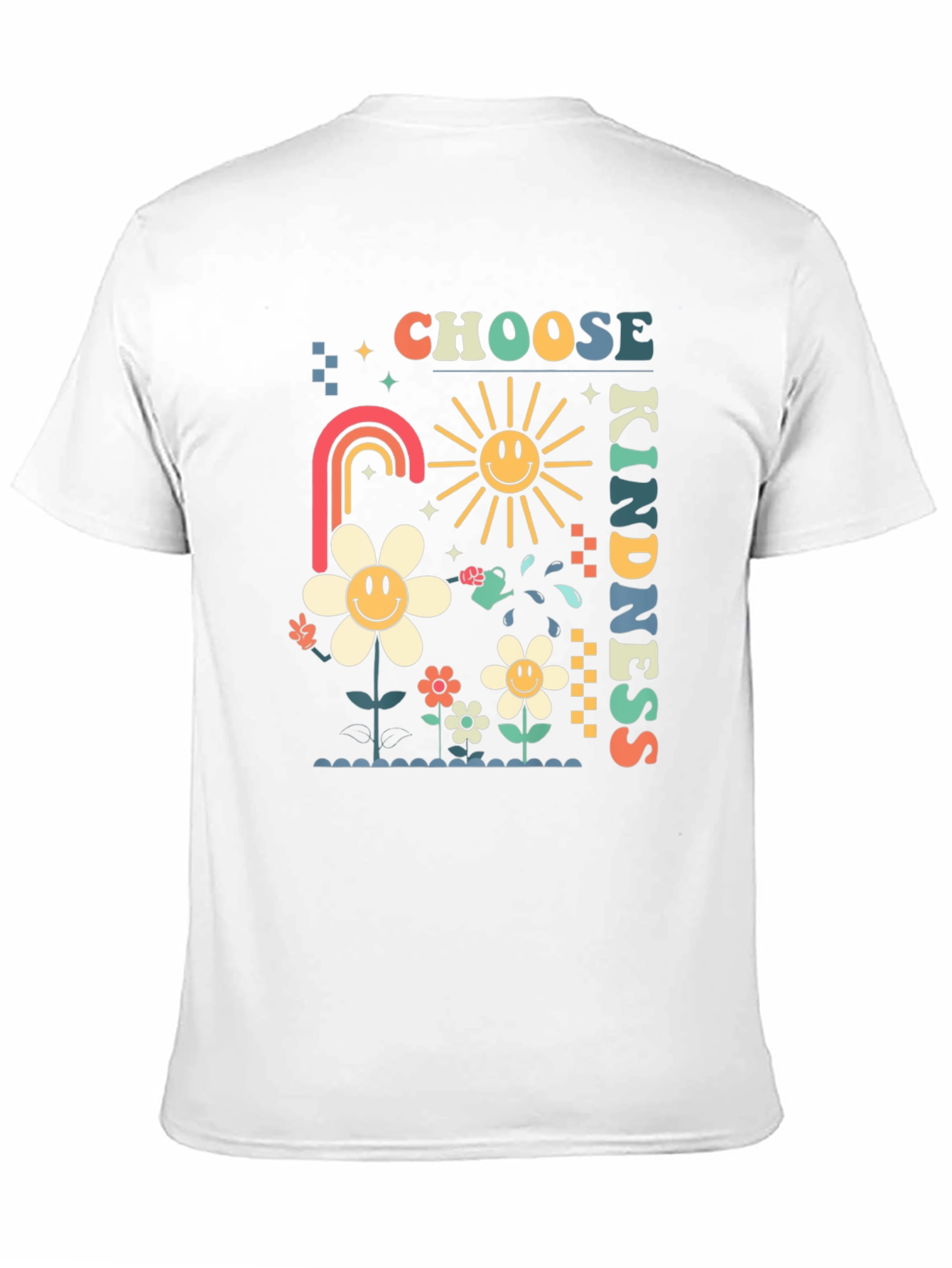 Choose Kindness Graphic Tee - Retro Floral Design
