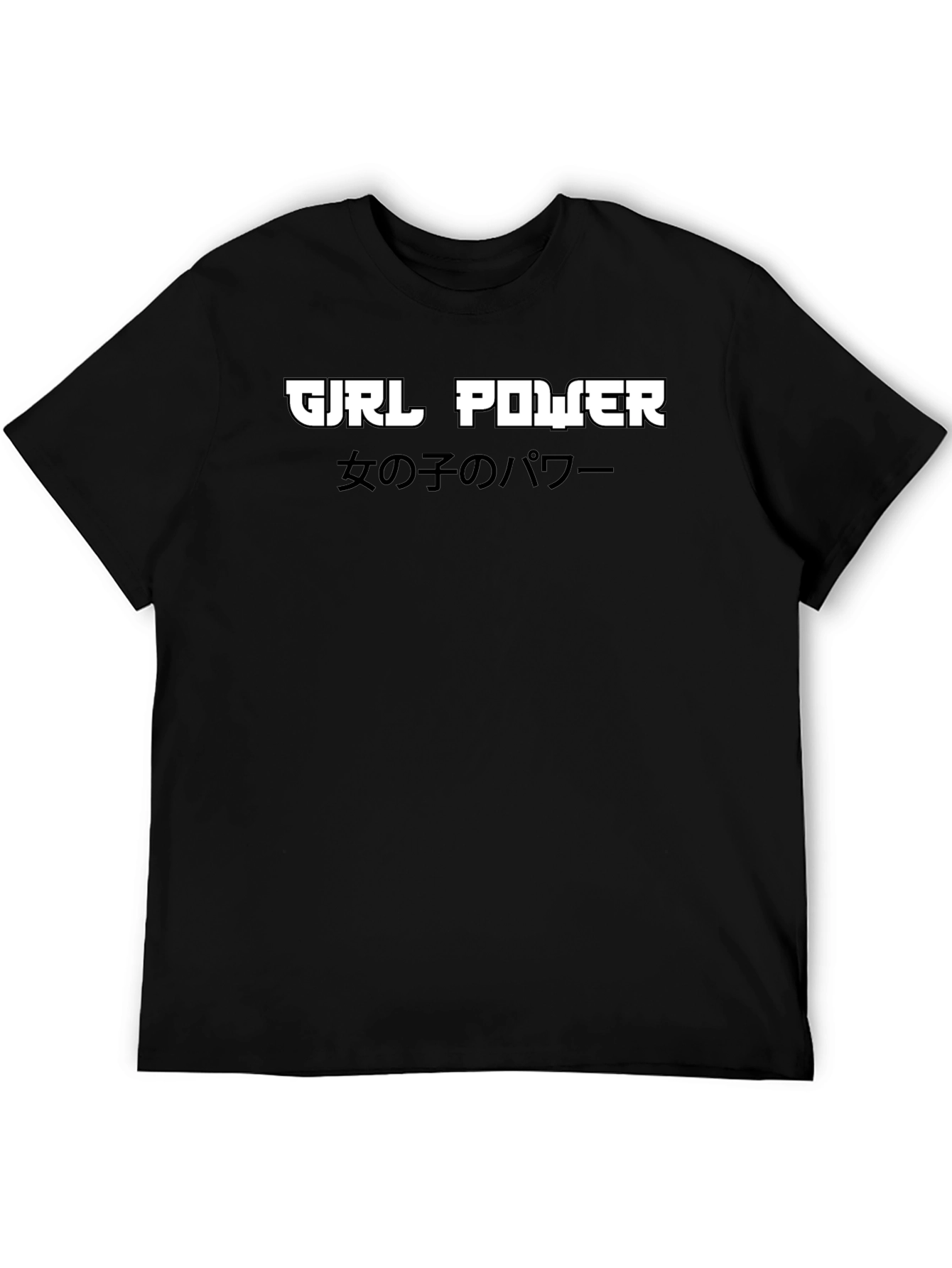 Girl Power Tee - Black Cotton Graphic T-Shirt
