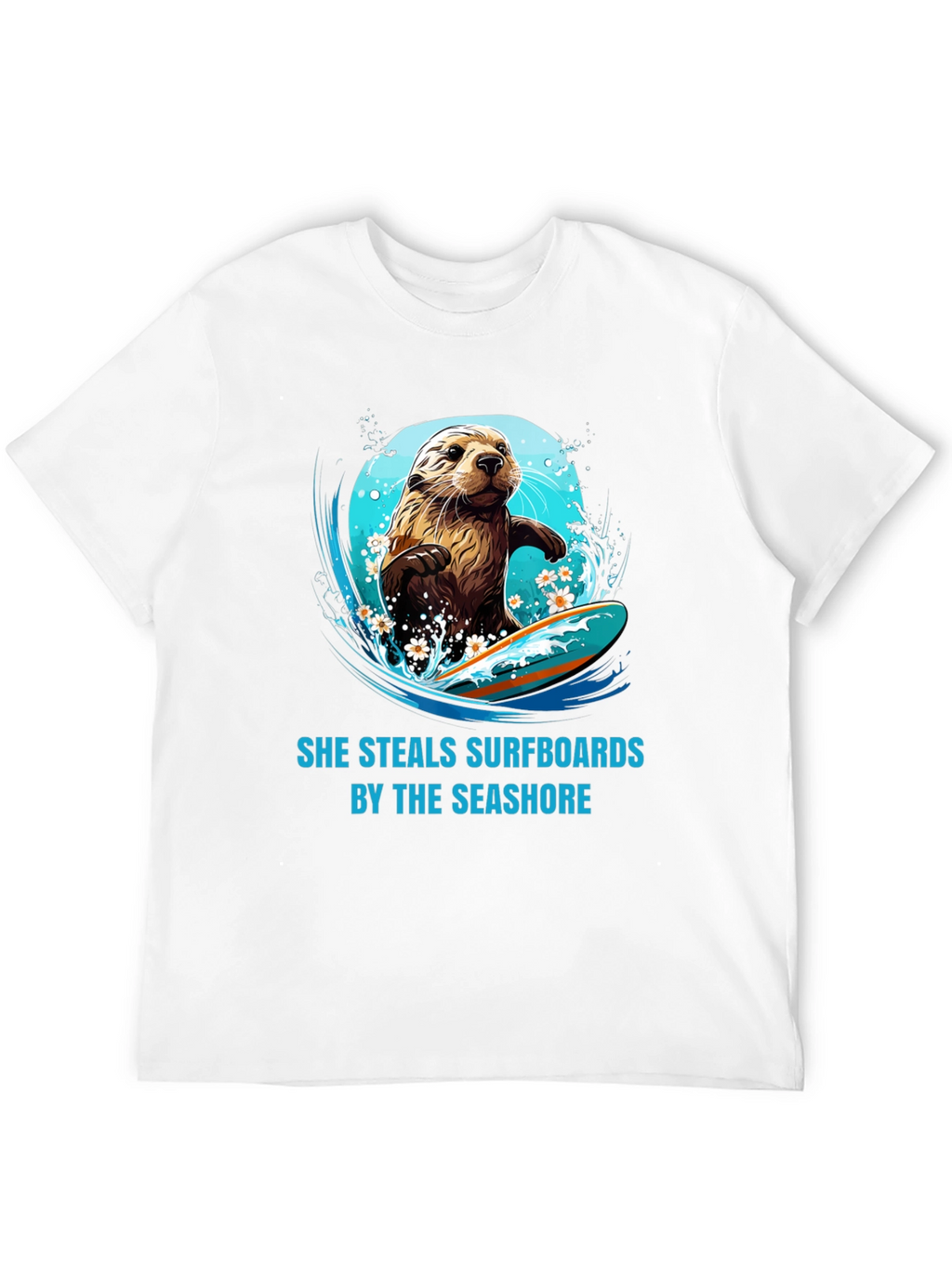 Surfing Otter T-Shirt - She Steals Surfboards