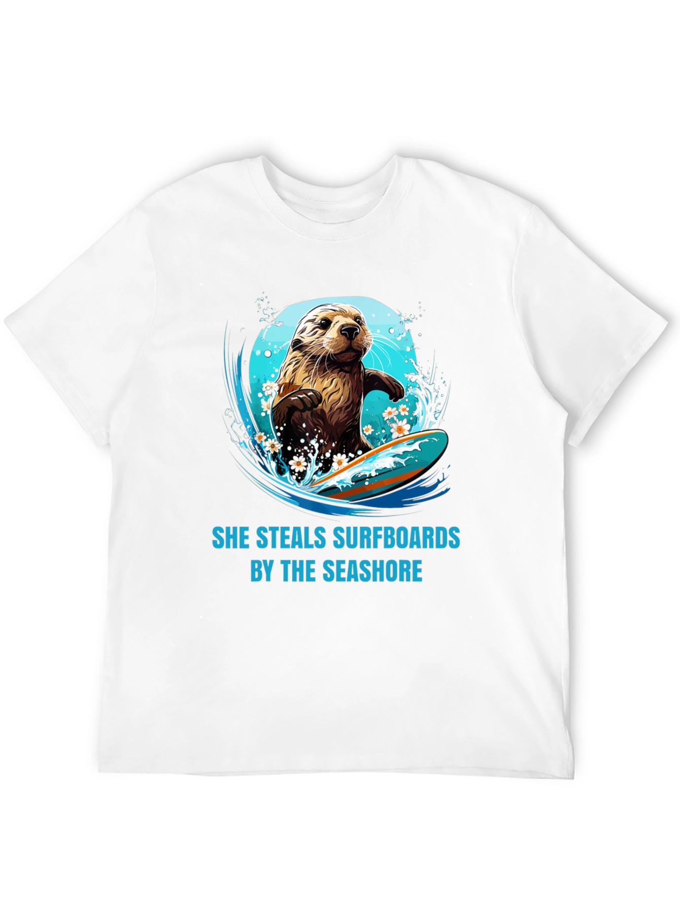 Surfing Otter T-Shirt - She Steals Surfboards
