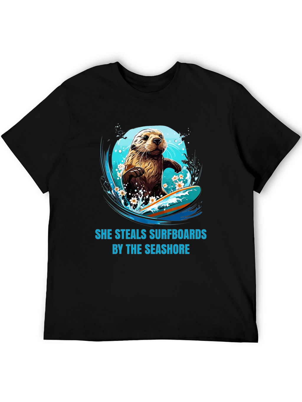 Surfing Otter T-Shirt - She Steals Surfboards
