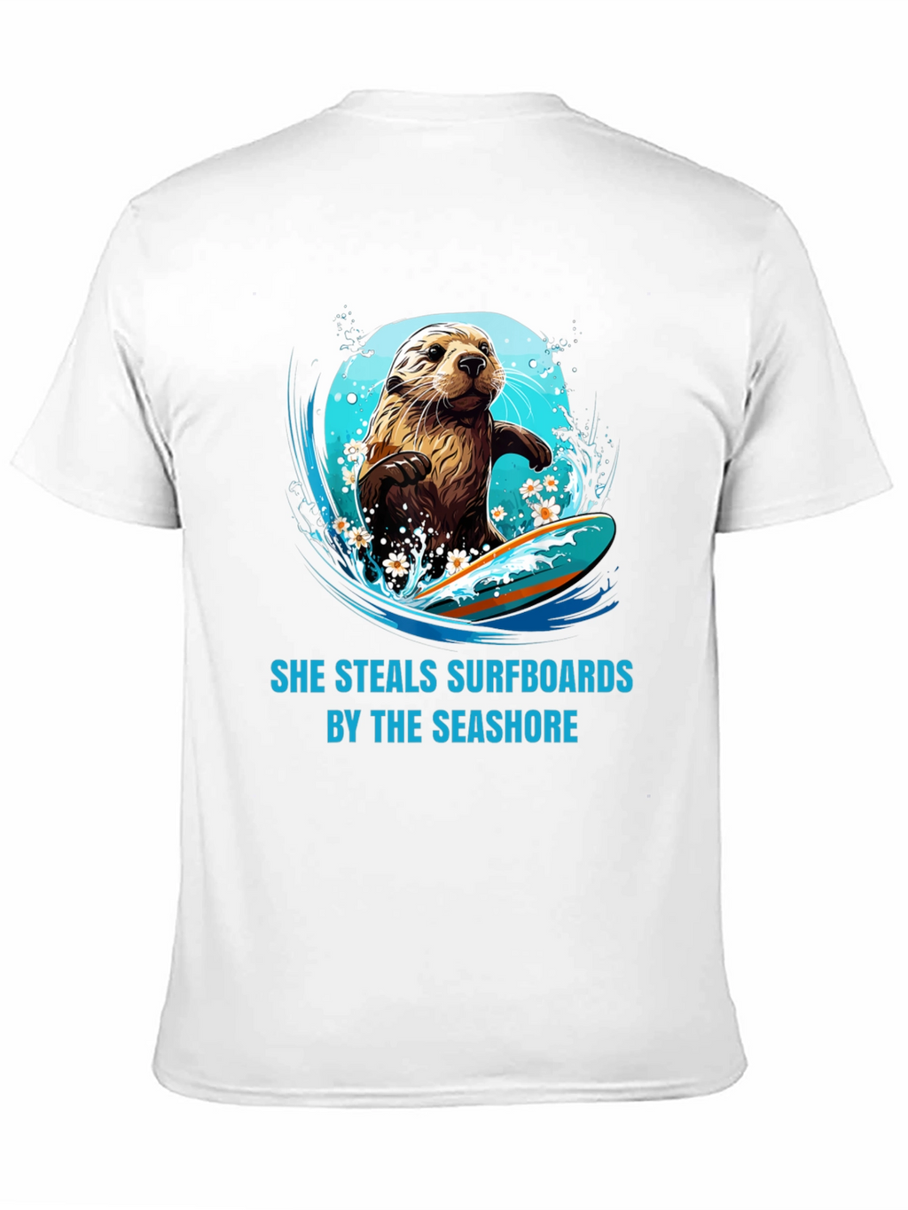 Surfing Otter T-Shirt - She Steals Surfboards