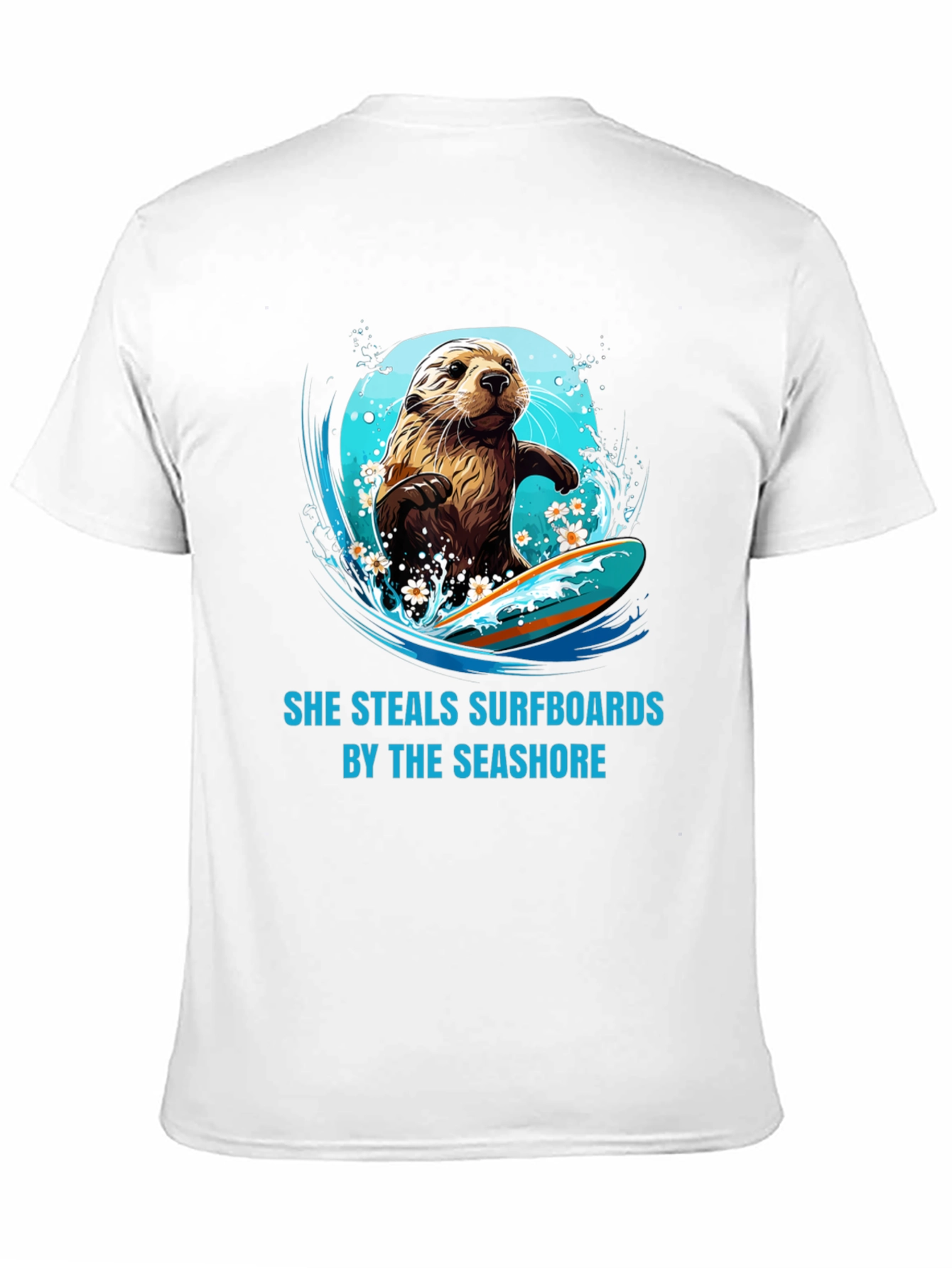 Surfing Otter T-Shirt - She Steals Surfboards