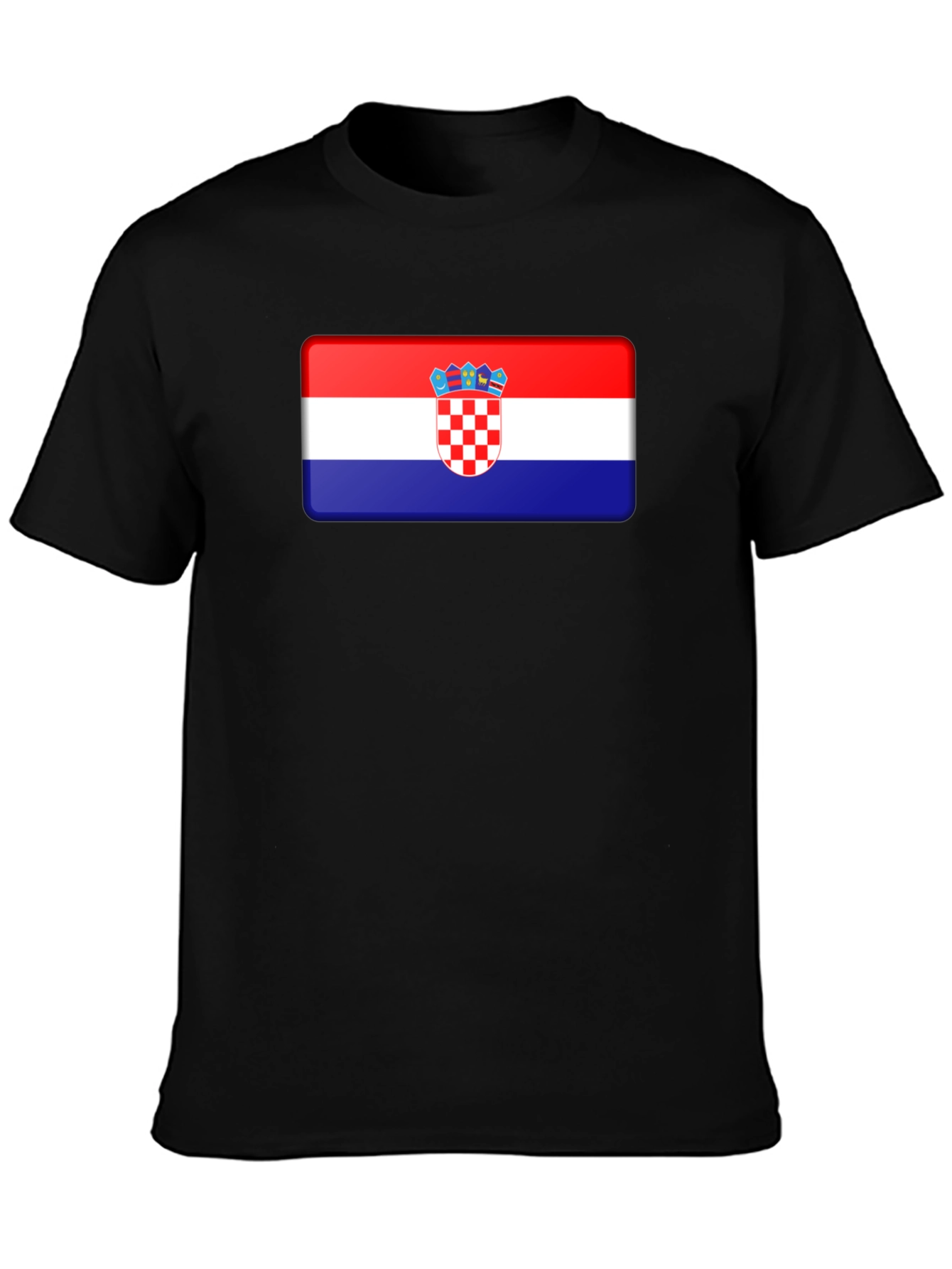 Croatian Flag T-Shirt - Mens Short Sleeve Crew Neck