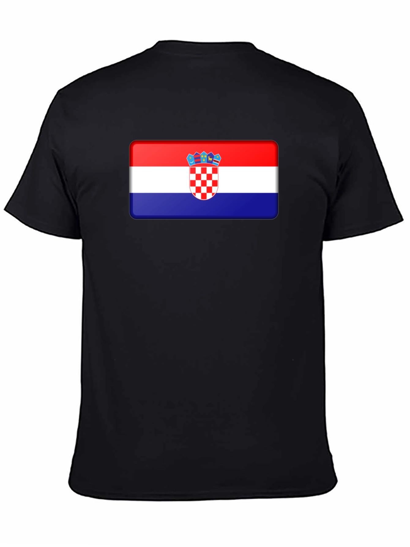 Croatian Flag T-Shirt - Mens Short Sleeve Crew Neck
