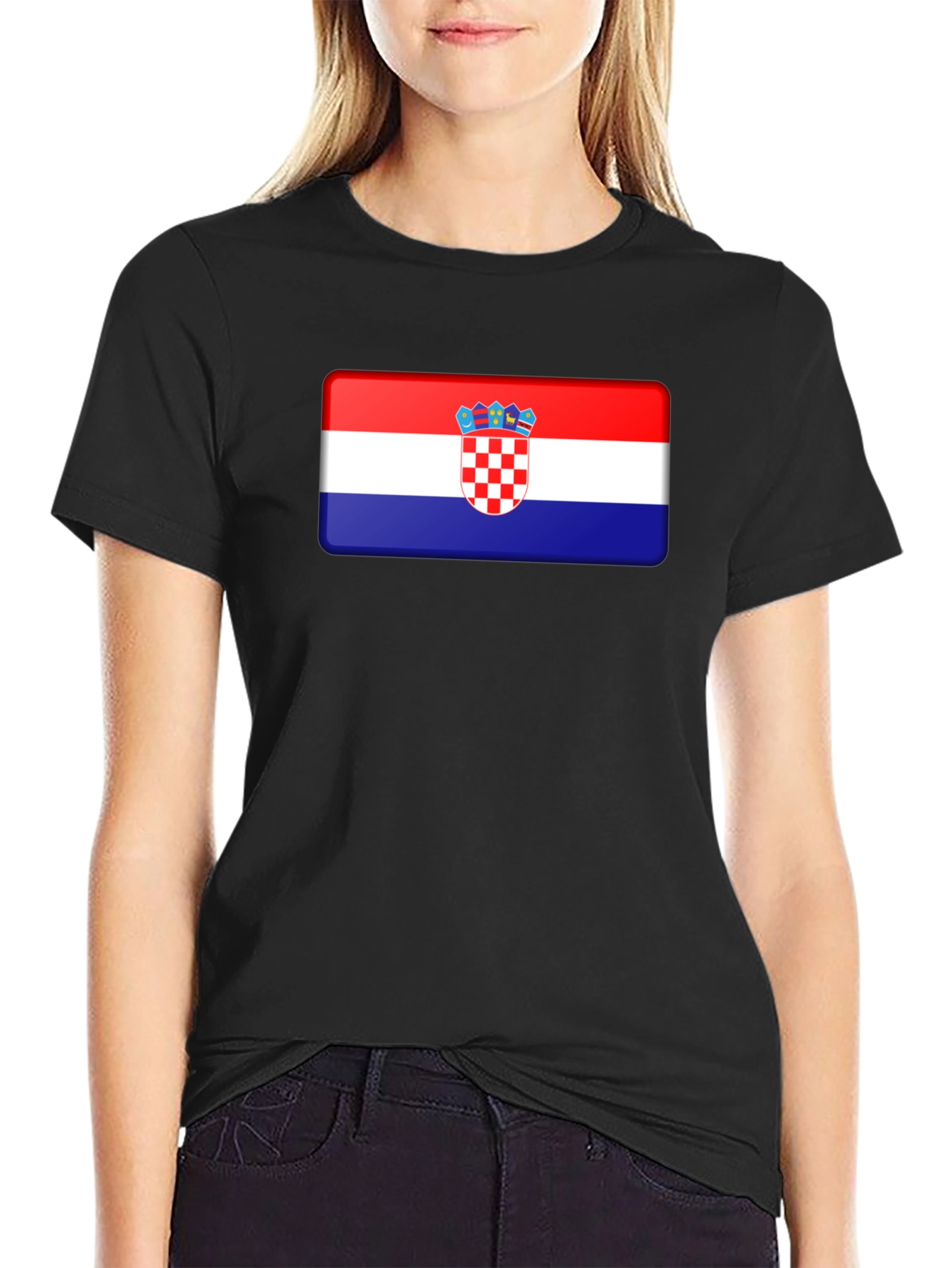 Croatian Flag T-Shirt - Mens Short Sleeve Crew Neck