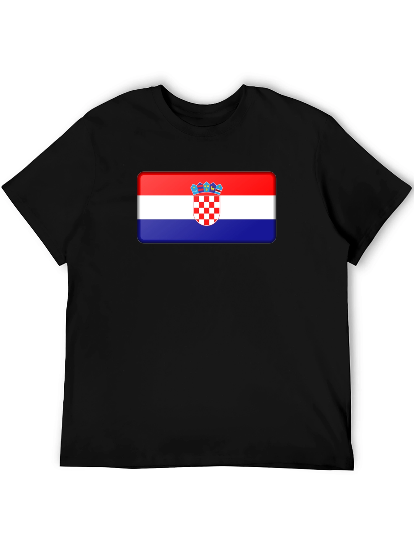 Croatian Flag T-Shirt - Mens Short Sleeve Crew Neck