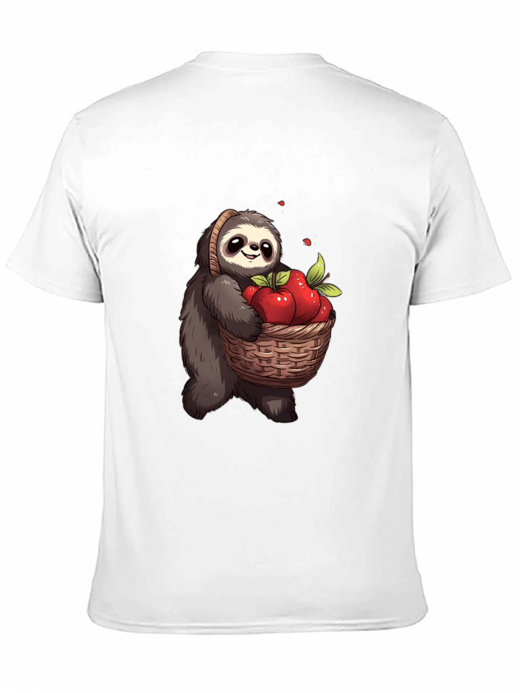 Sloth & Apples Graphic Tee - Cute Cartoon T-Shirt