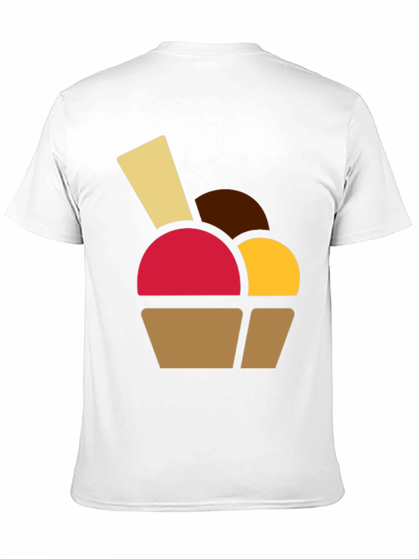 Fun Dessert Graphic Tee - Casual Black T-Shirt