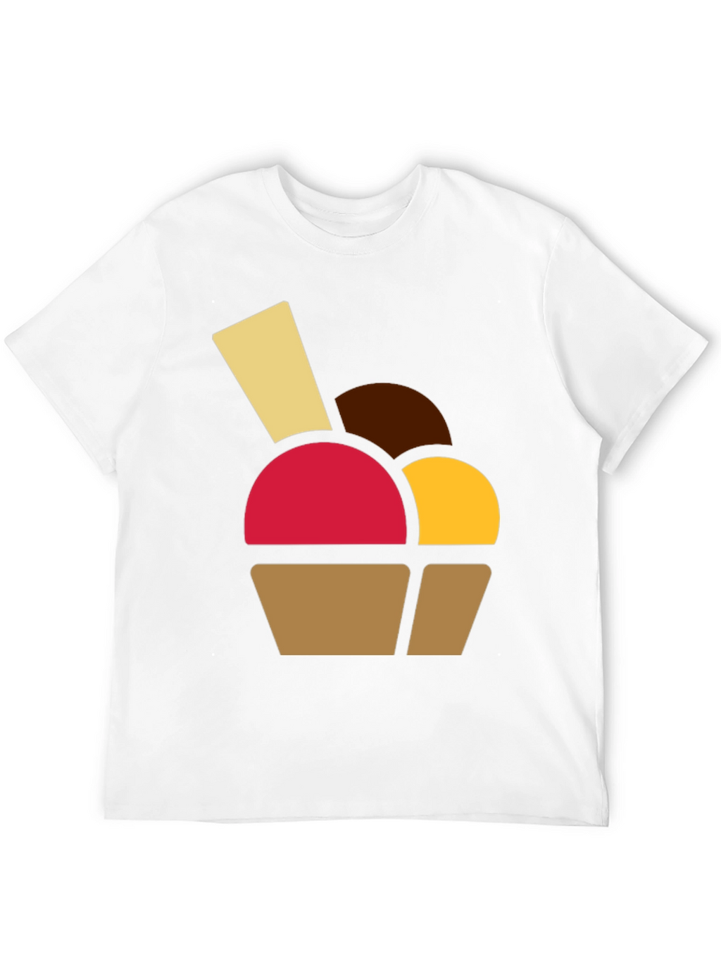 Fun Dessert Graphic Tee - Casual Black T-Shirt