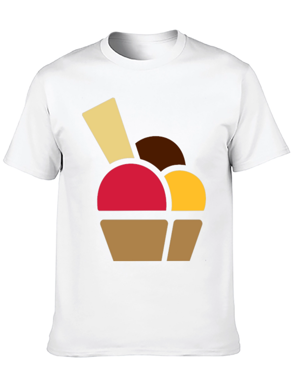 Fun Dessert Graphic Tee - Casual Black T-Shirt