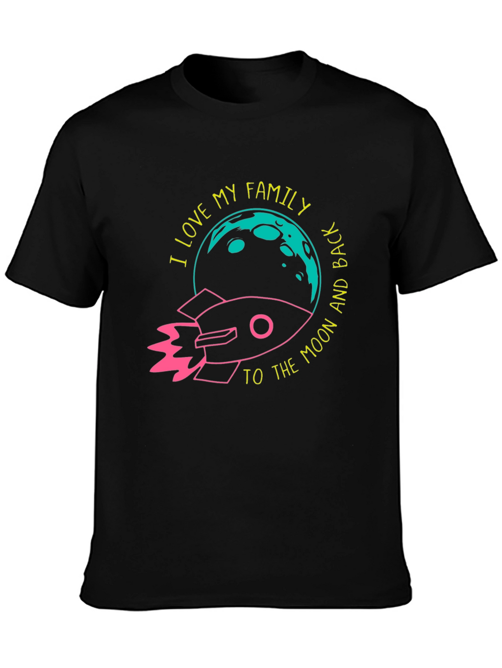 I Love My Family Rocket Graphic Tee