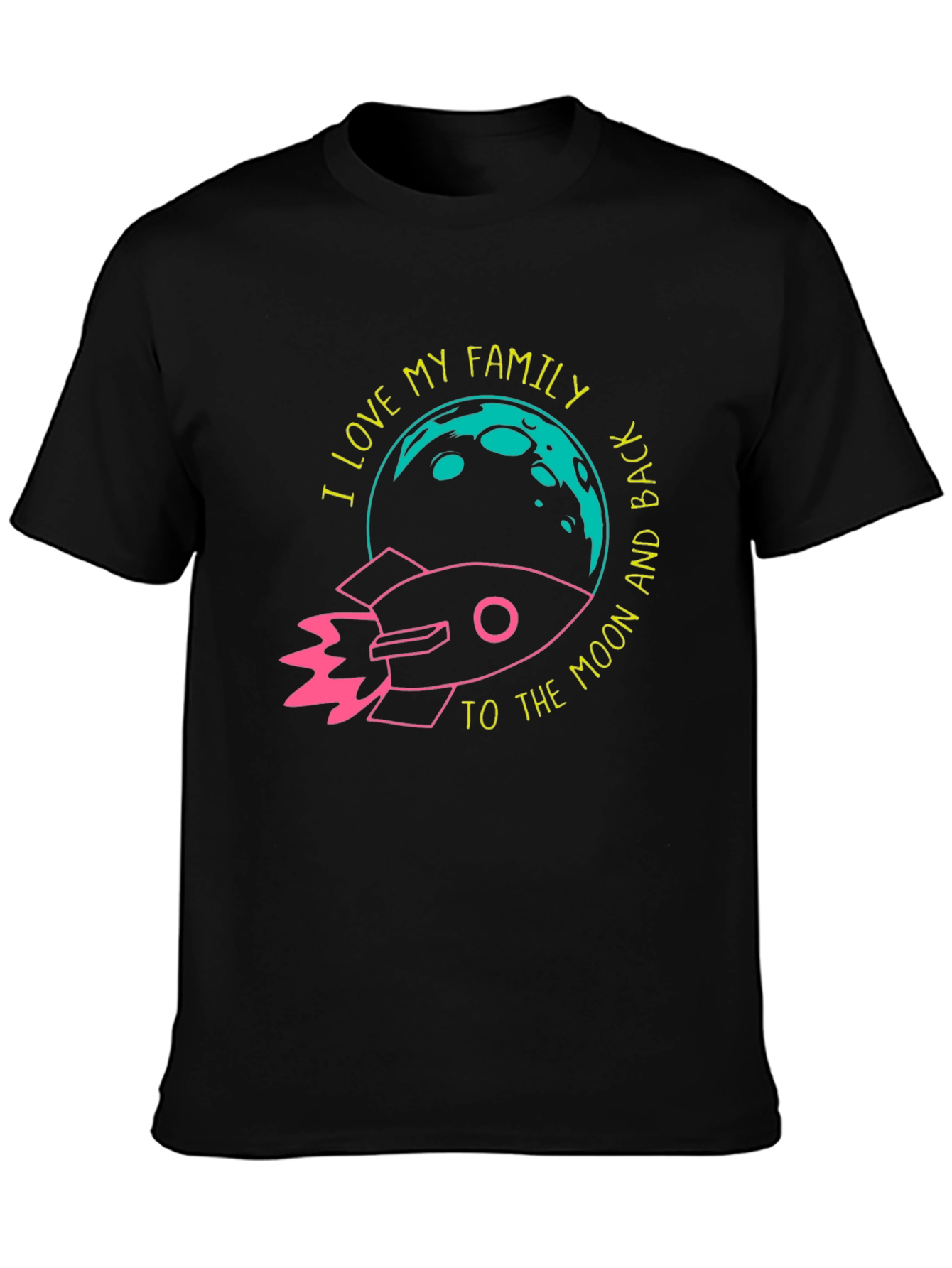 I Love My Family Rocket Graphic Tee