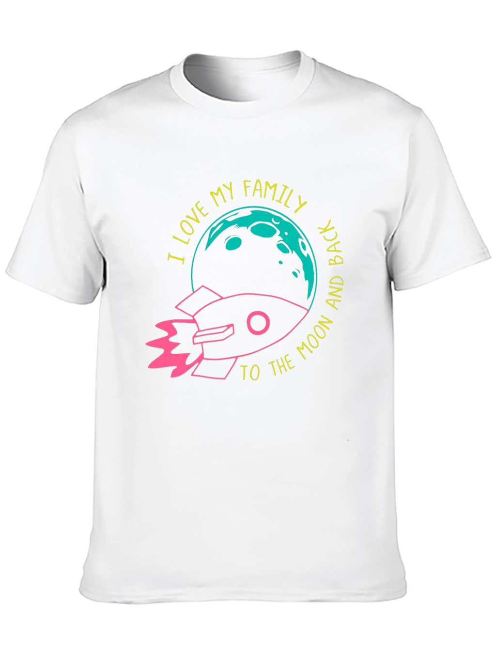 I Love My Family Rocket Graphic Tee