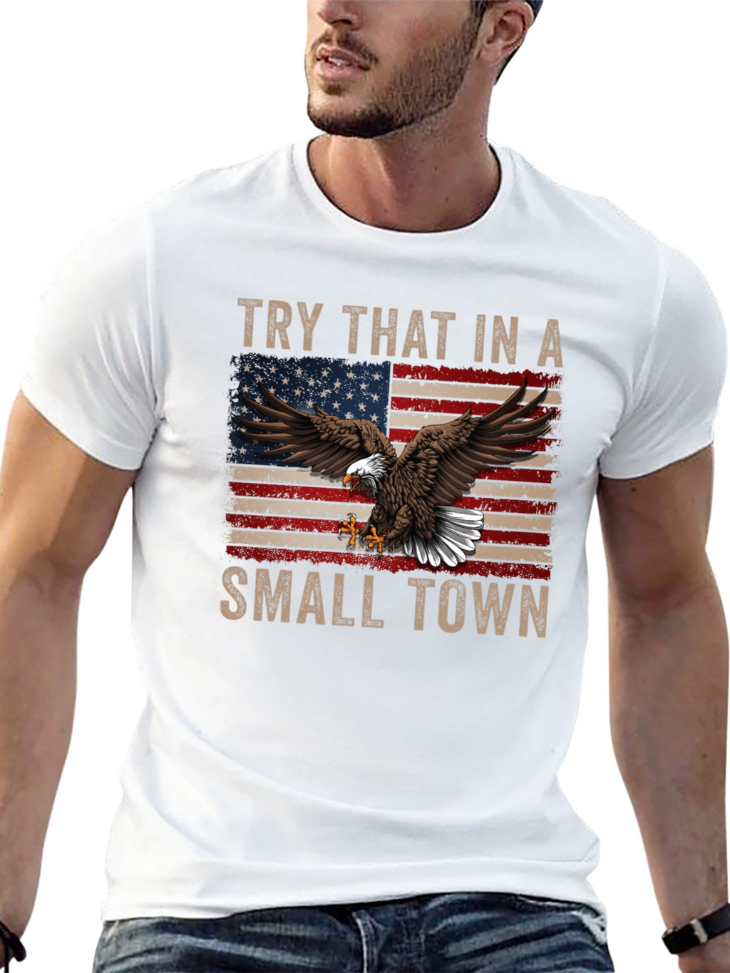 Patriotic Eagle American Flag T-Shirt