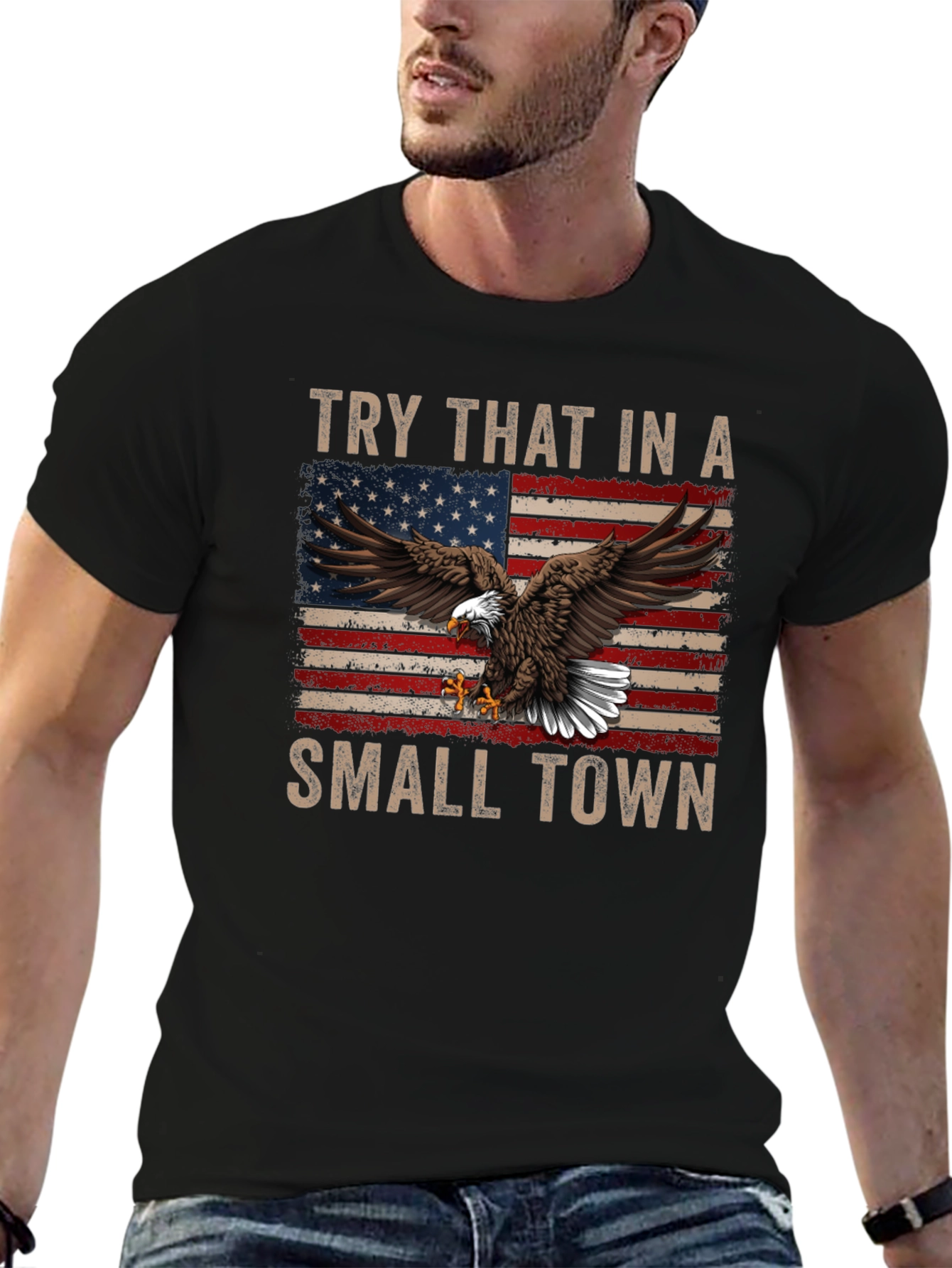 Patriotic Eagle American Flag T-Shirt