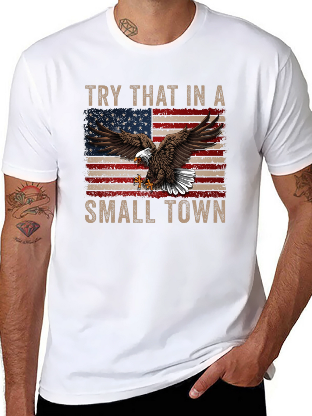 Patriotic Eagle American Flag T-Shirt