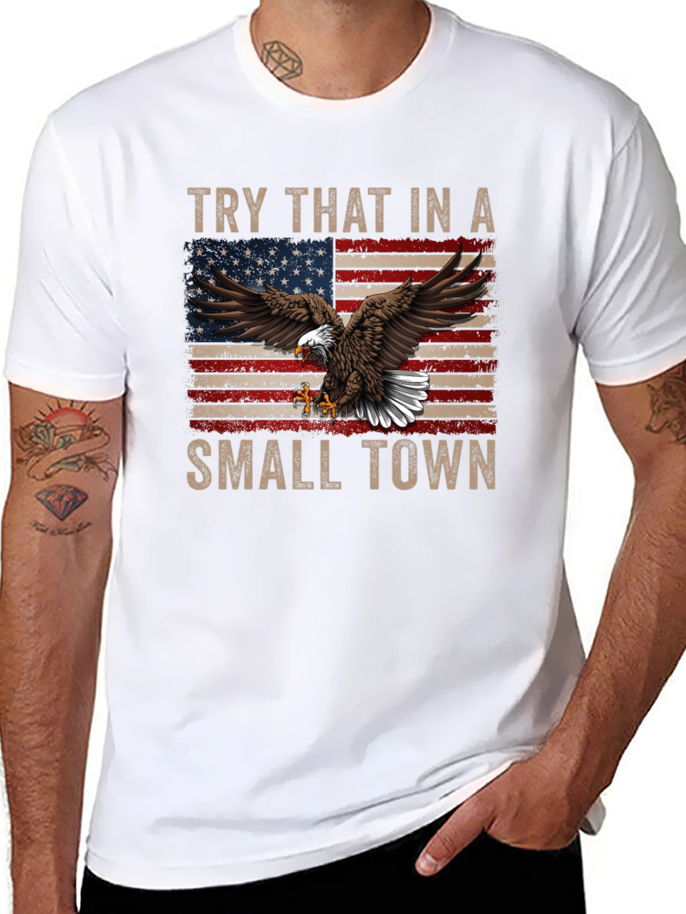 Patriotic Eagle American Flag T-Shirt