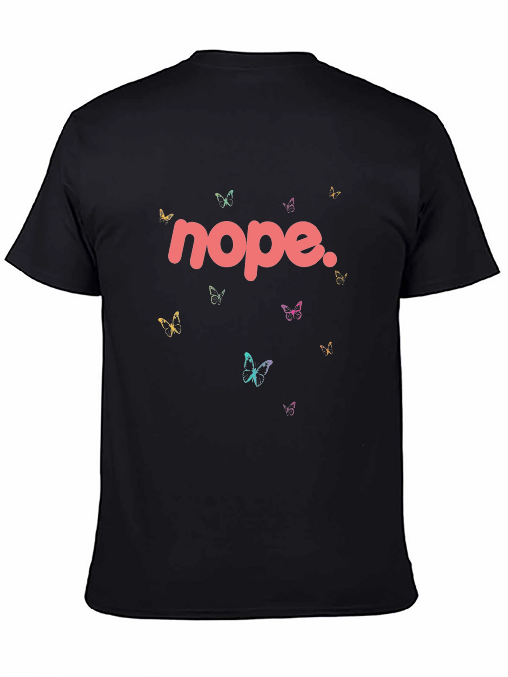Nope Butterfly Graphic Tee - Stylish Casual Wear