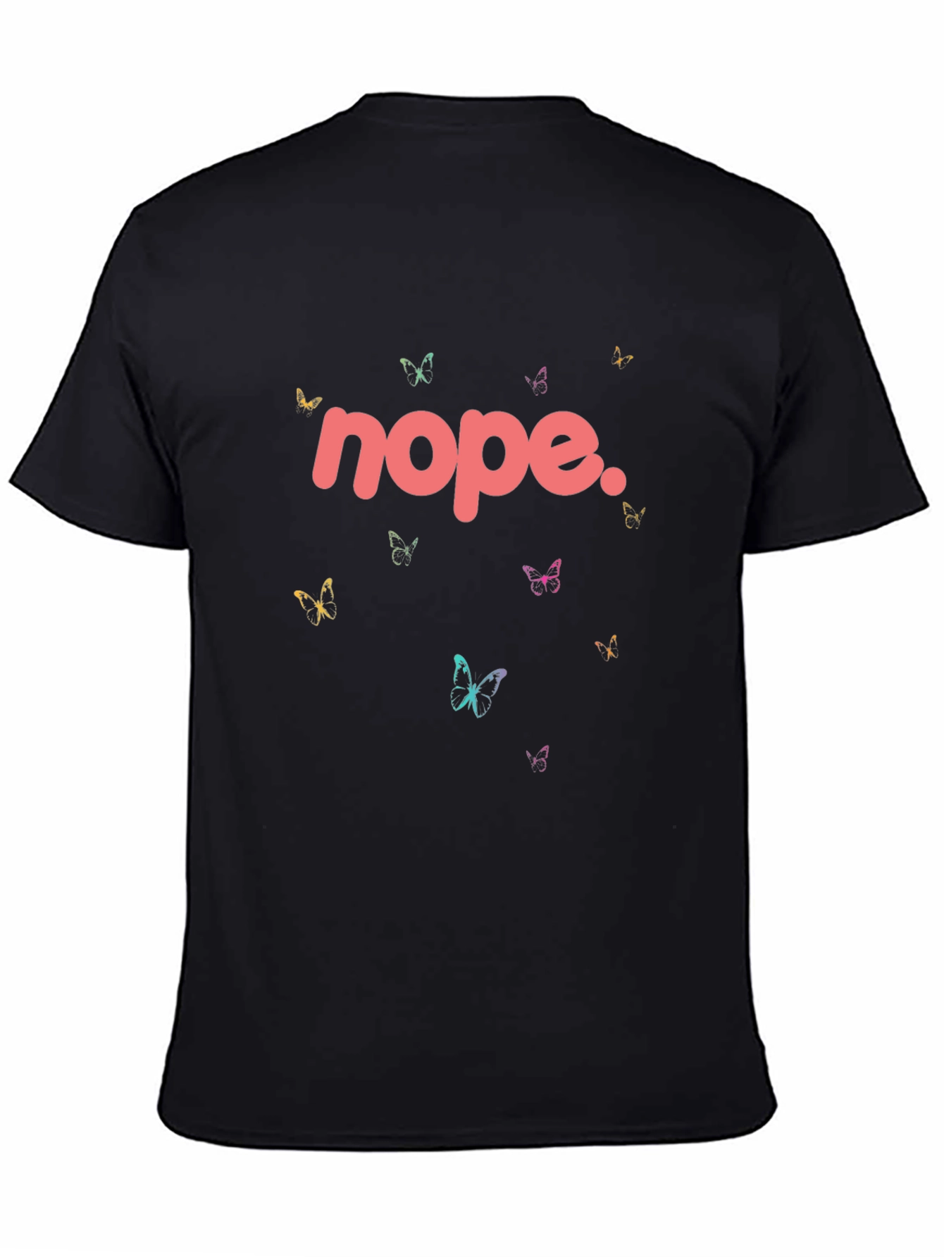 Nope Butterfly Graphic Tee - Stylish Casual Wear