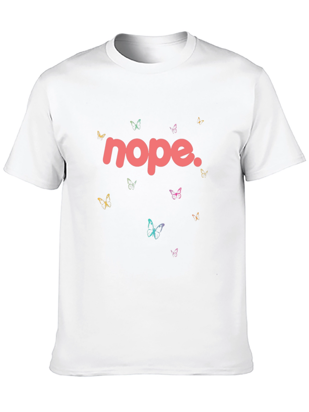 Nope Butterfly Graphic Tee - Stylish Casual Wear