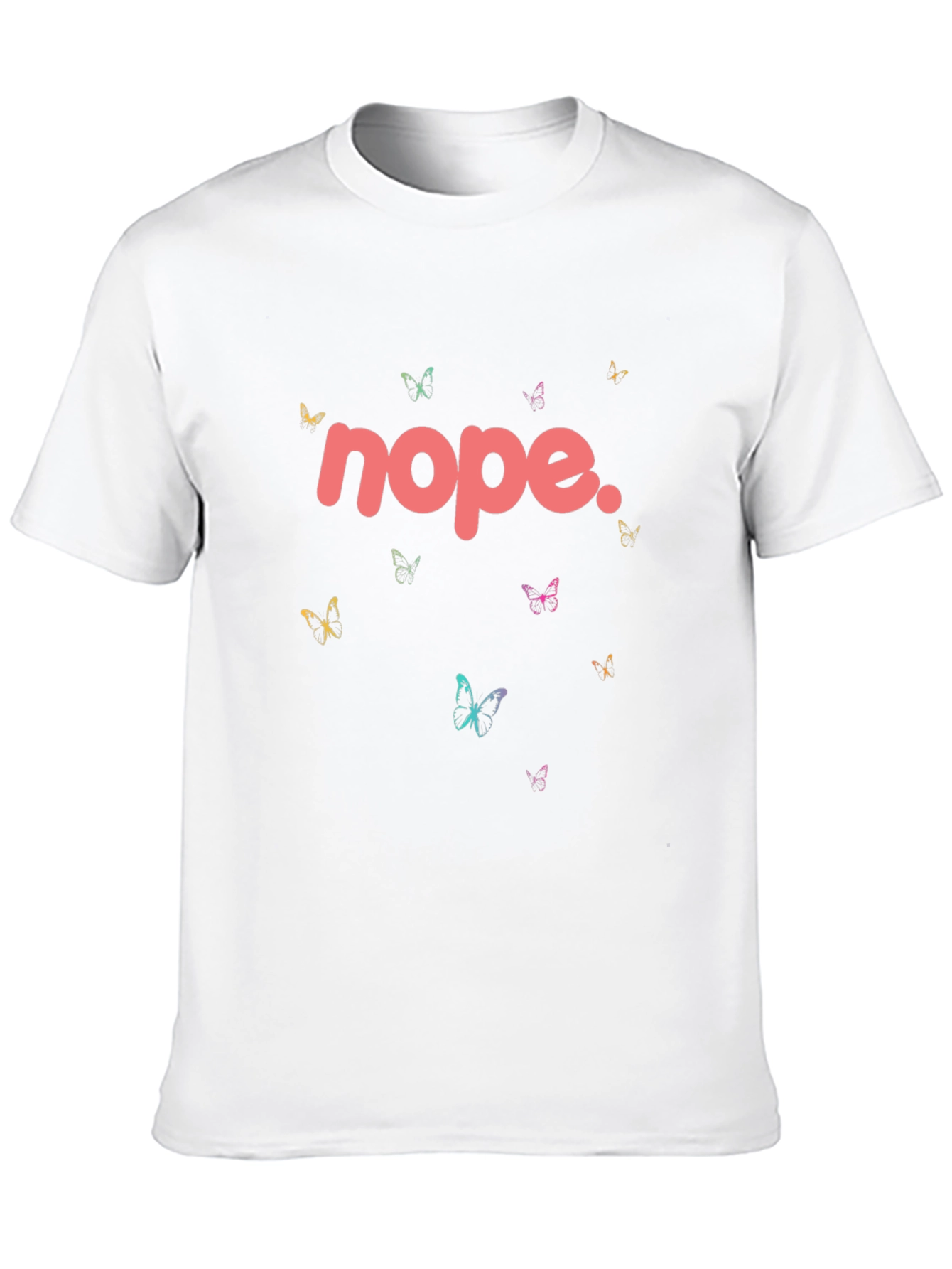 Nope Butterfly Graphic Tee - Stylish Casual Wear