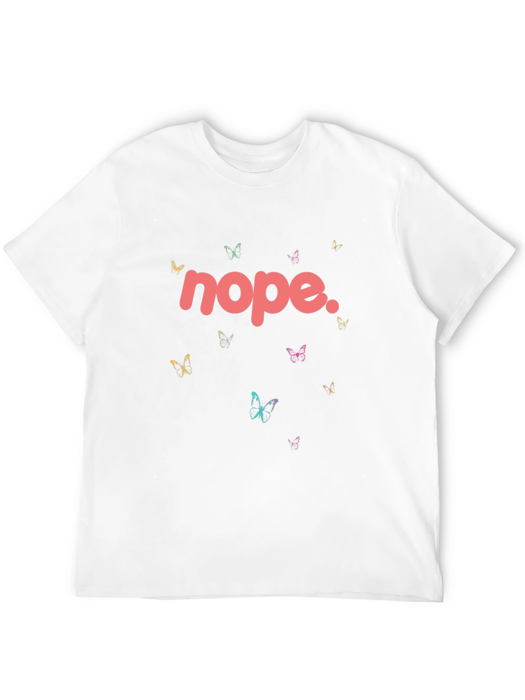 Nope Butterfly Graphic Tee - Stylish Casual Wear