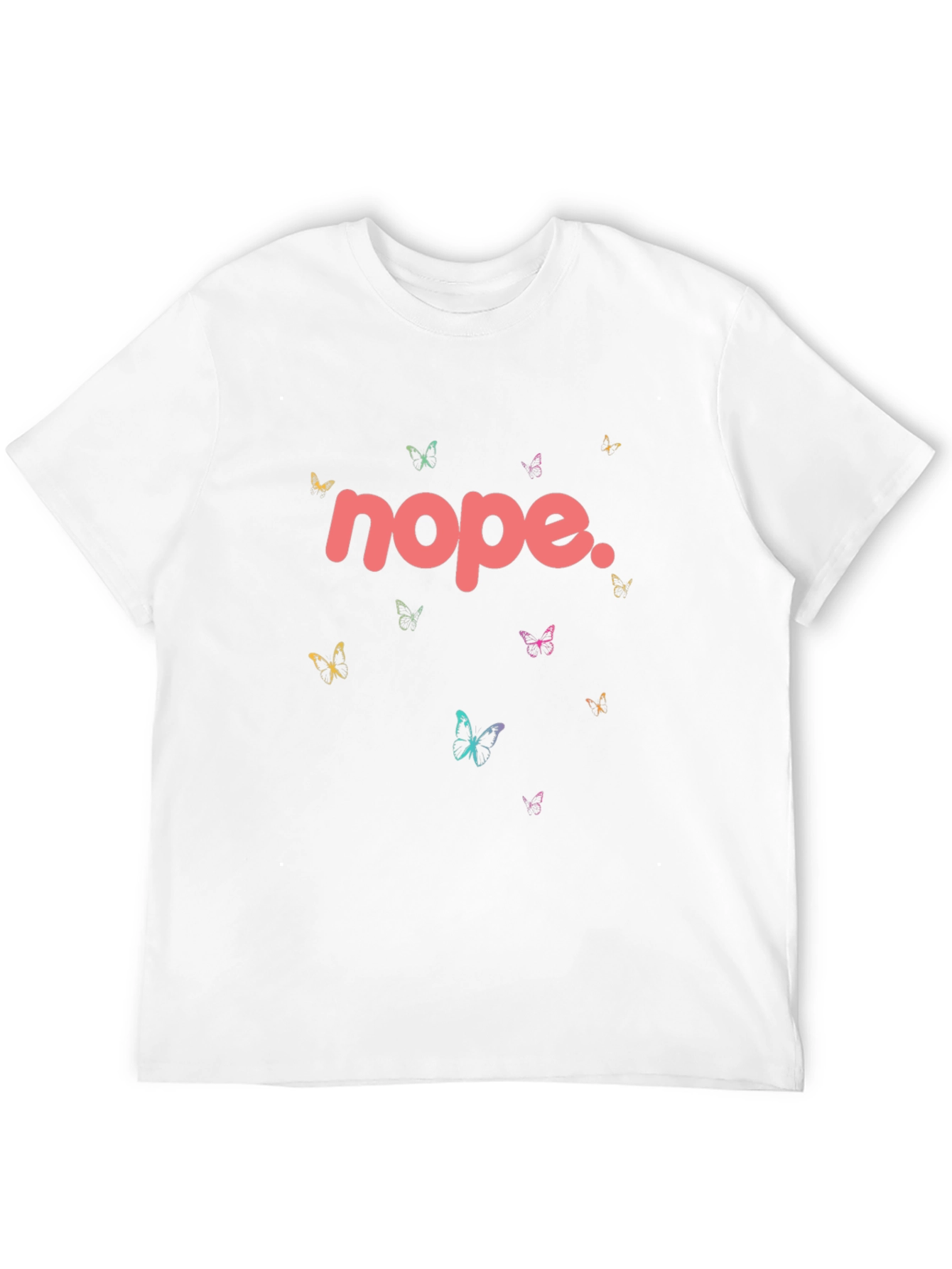 Nope Butterfly Graphic Tee - Stylish Casual Wear