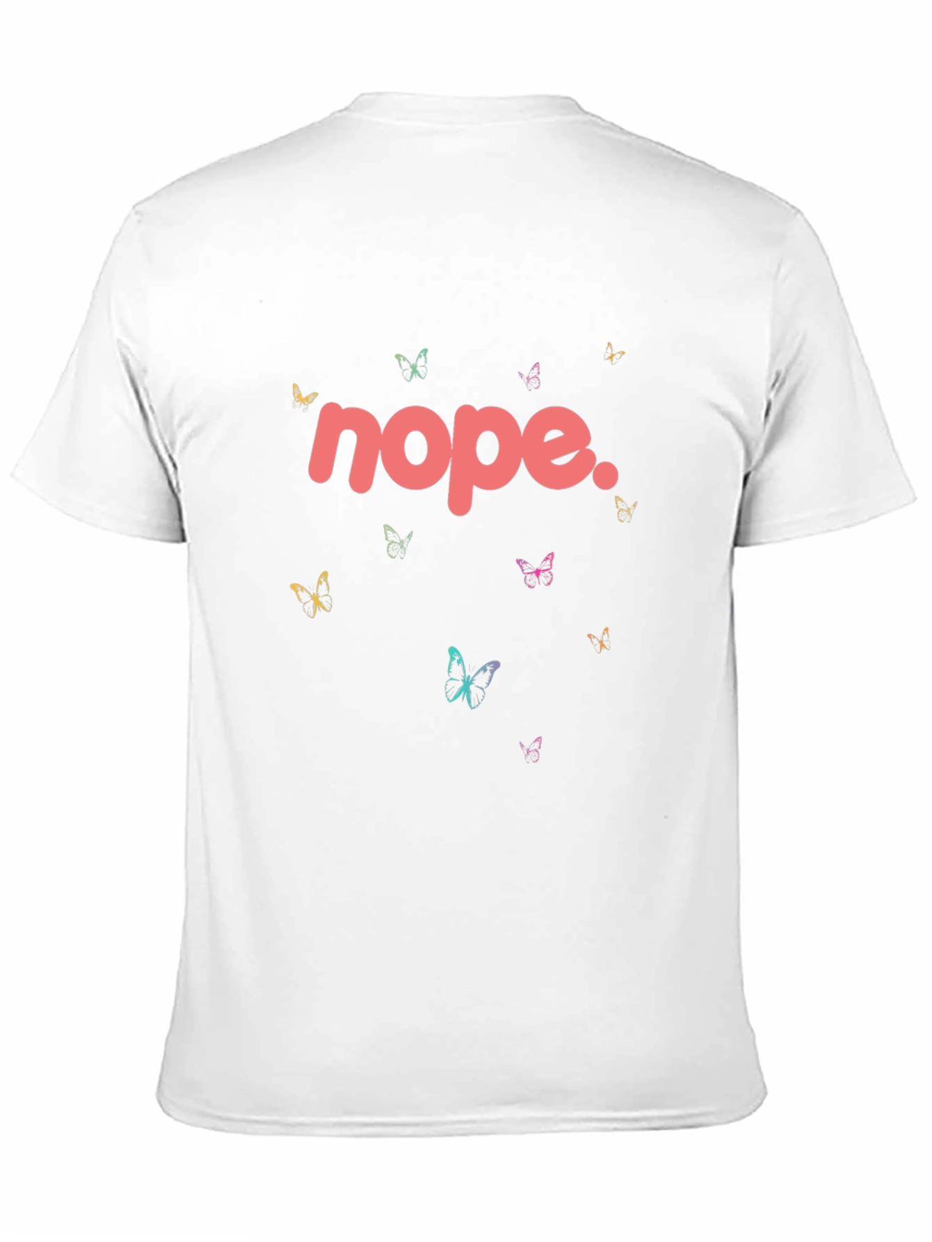 Nope Butterfly Graphic Tee - Stylish Casual Wear