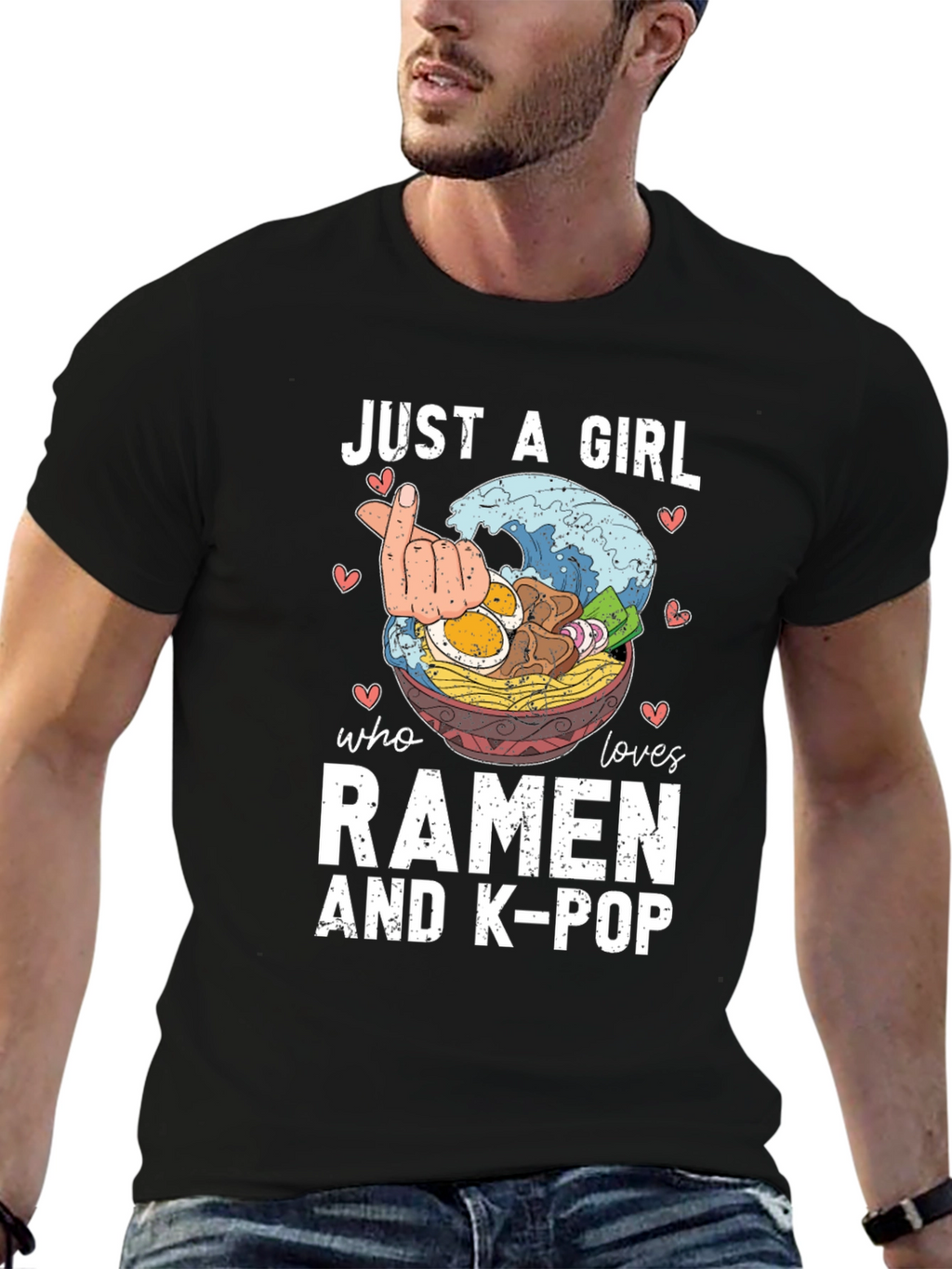 Just A Girl Who Loves Ramen & K-Pop T-Shirt