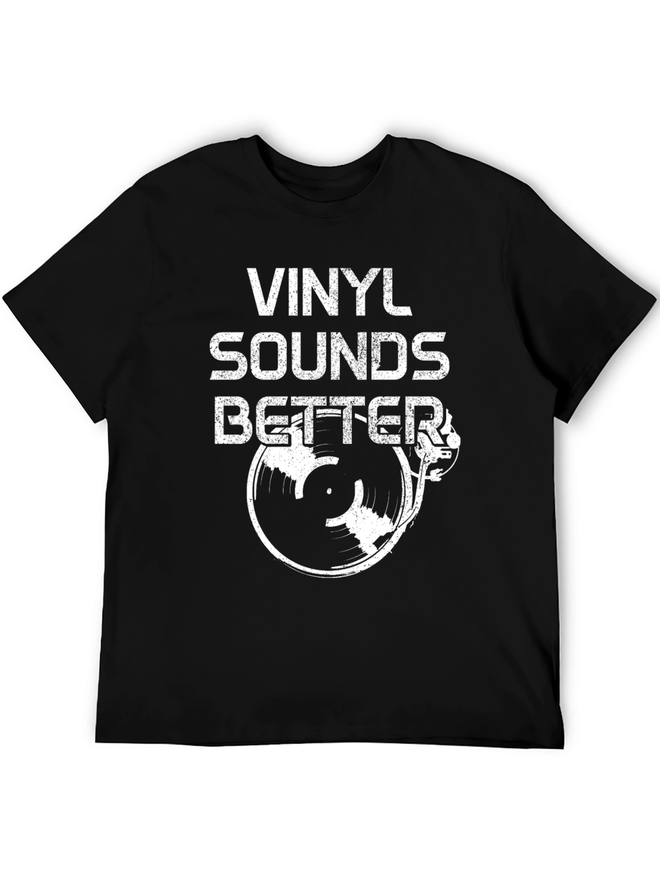 Vinyl Sounds Better Black Graphic Tee