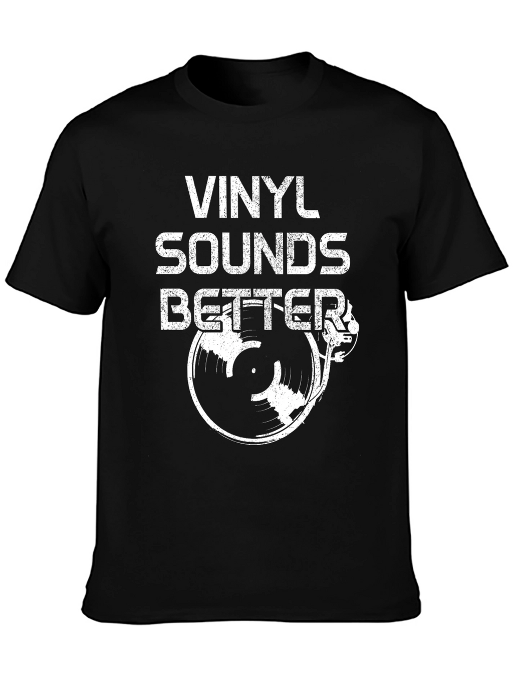 Vinyl Sounds Better Black Graphic Tee