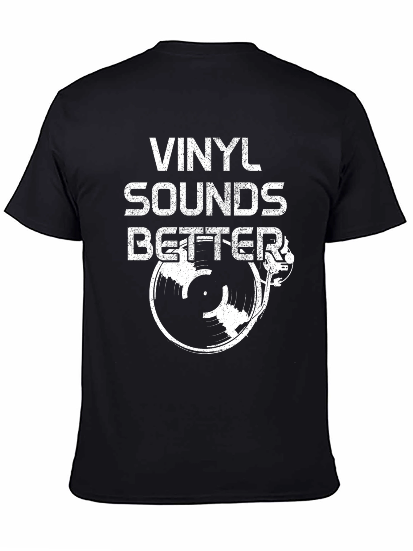 Vinyl Sounds Better Black Graphic Tee