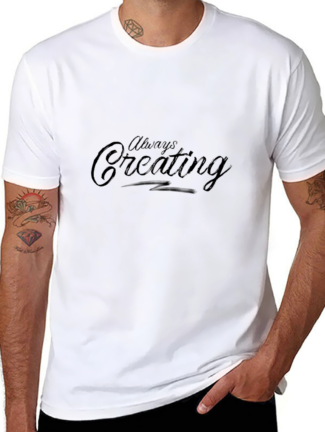 Always Creating Black Graphic Tee Shirt