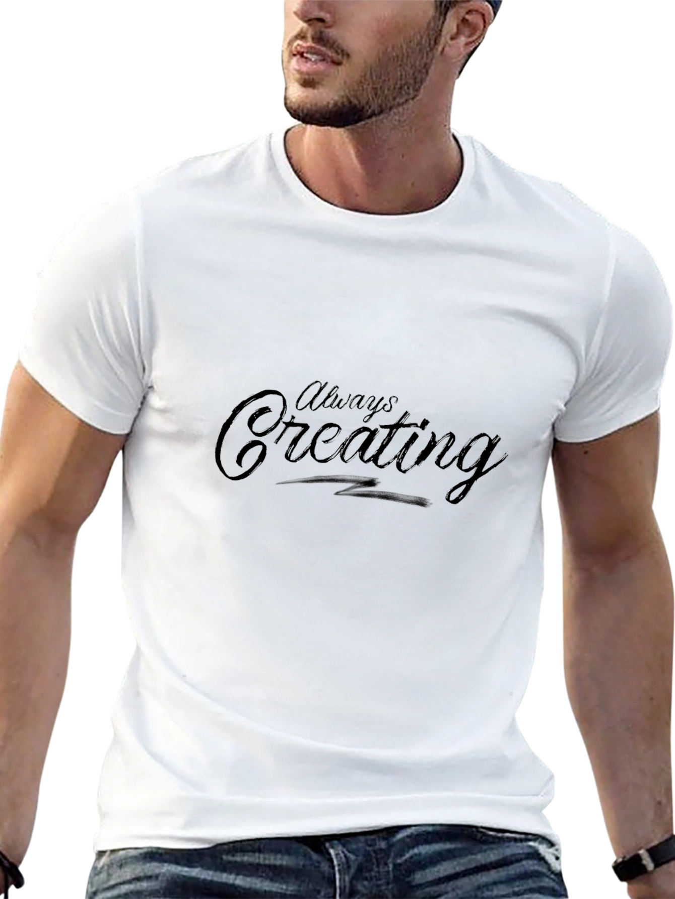 Always Creating Black Graphic Tee Shirt