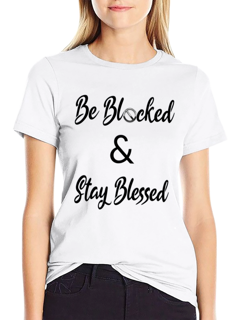 Be Blocked & Stay Blessed Graphic Tee - Black