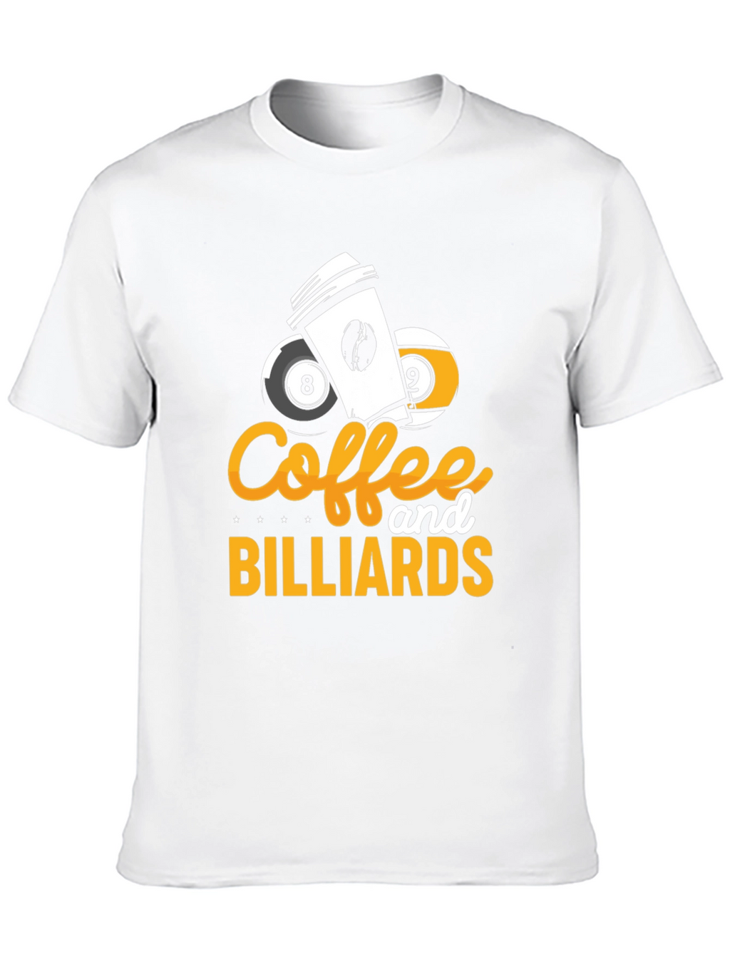 Coffee & Billiards Graphic Tee - Black