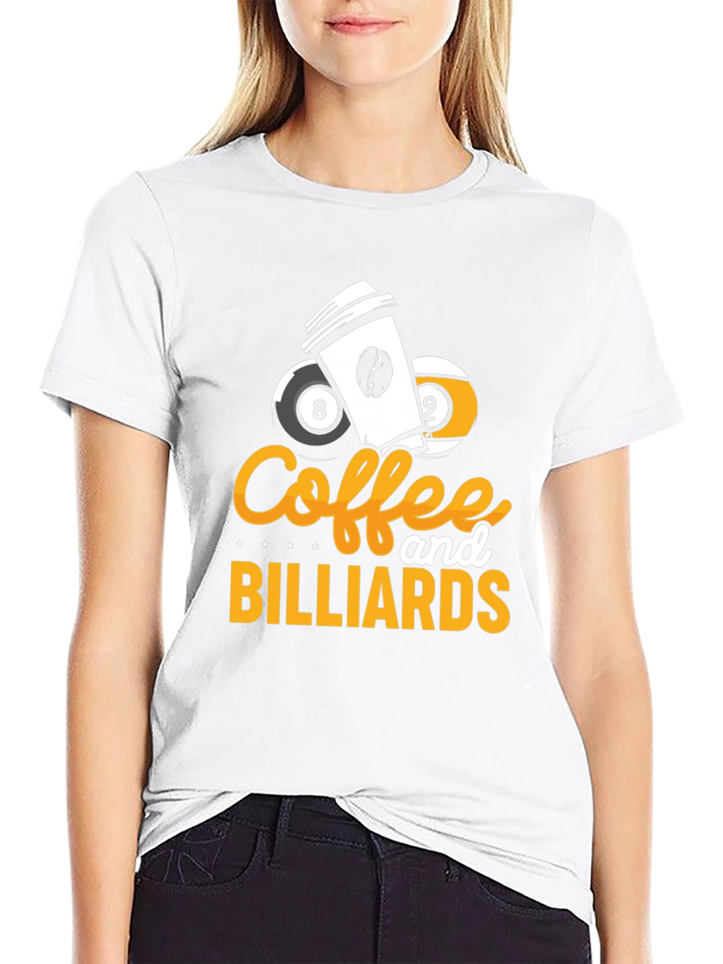 Coffee & Billiards Graphic Tee - Black