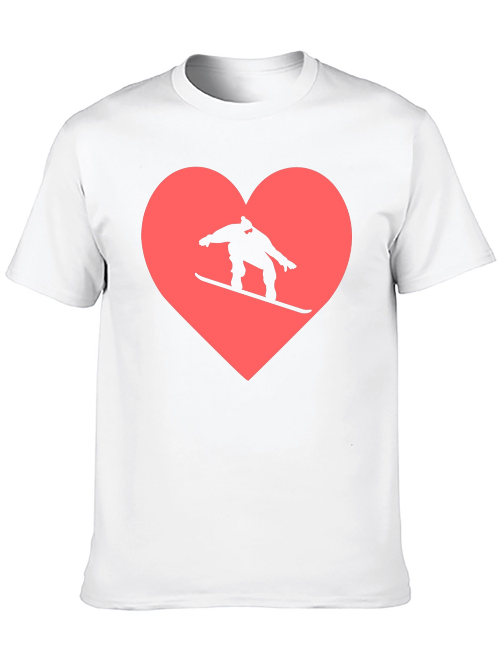 Snowboard Heart Graphic Tee - Black
