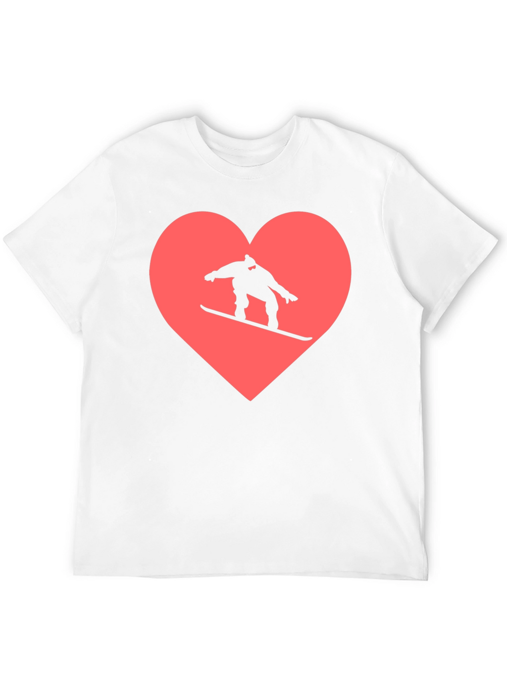Snowboard Heart Graphic Tee - Black