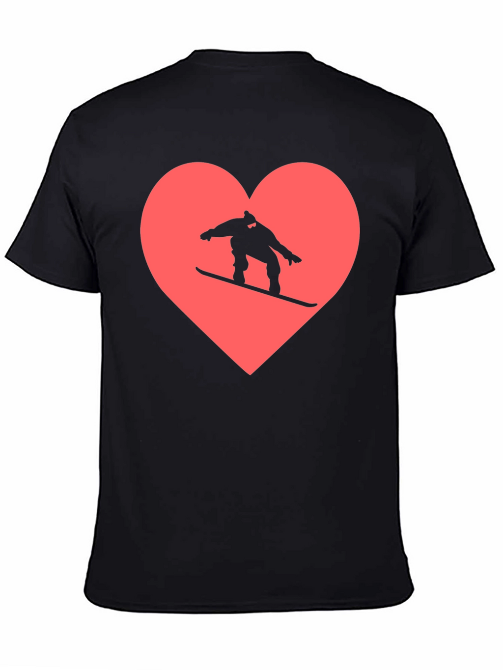 Snowboard Heart Graphic Tee - Black