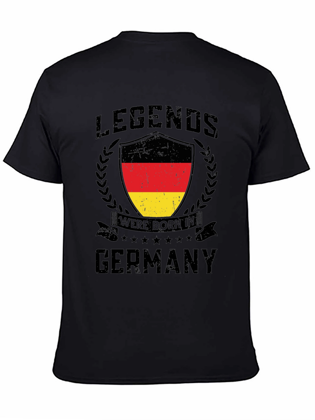 Legends Born in Germany Black T-Shirt