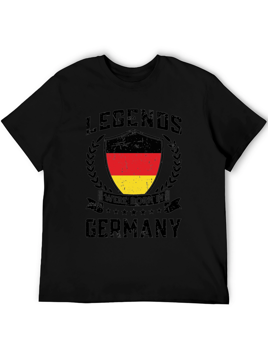 Legends Born in Germany Black T-Shirt