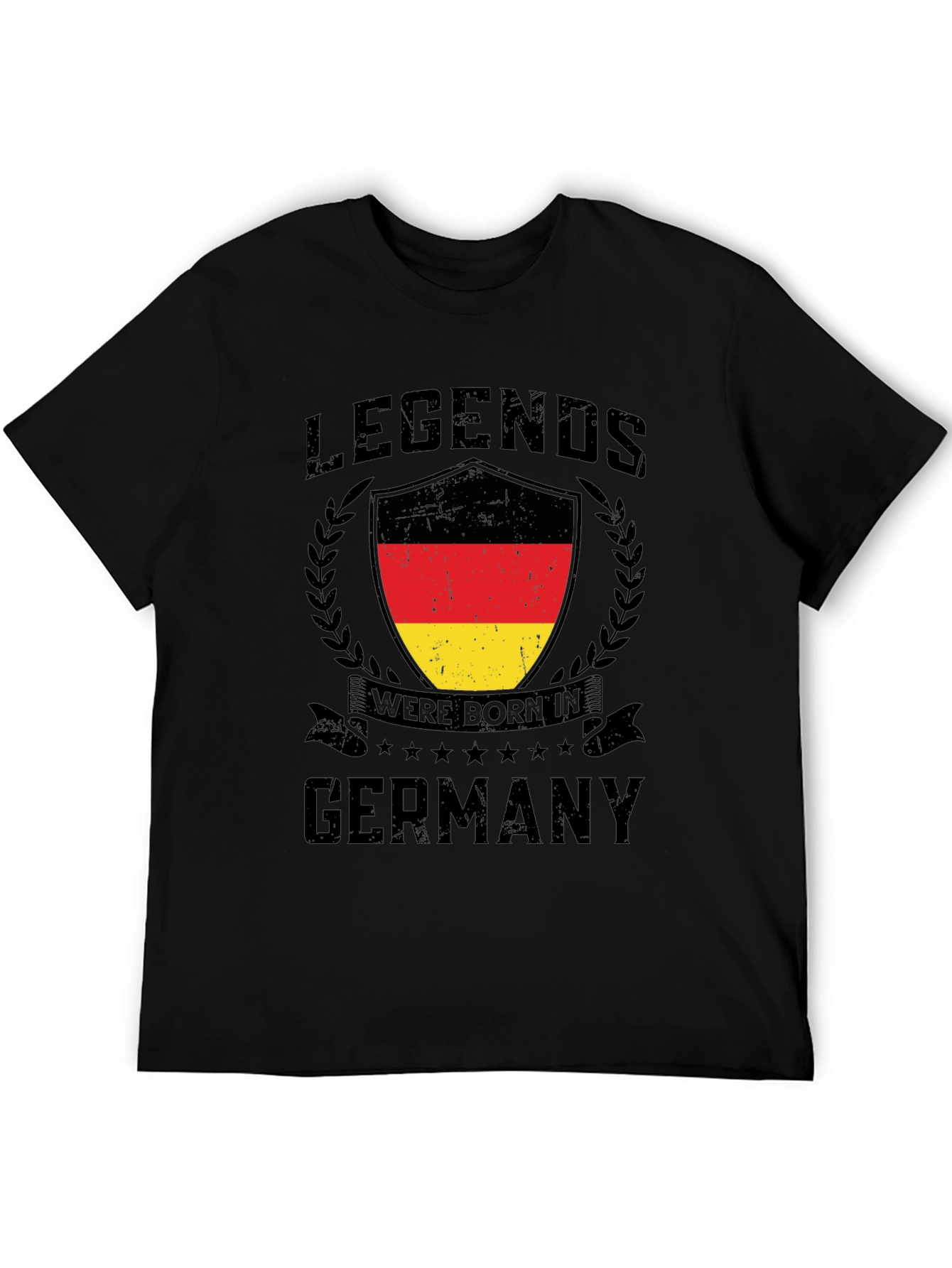 Legends Born in Germany Black T-Shirt