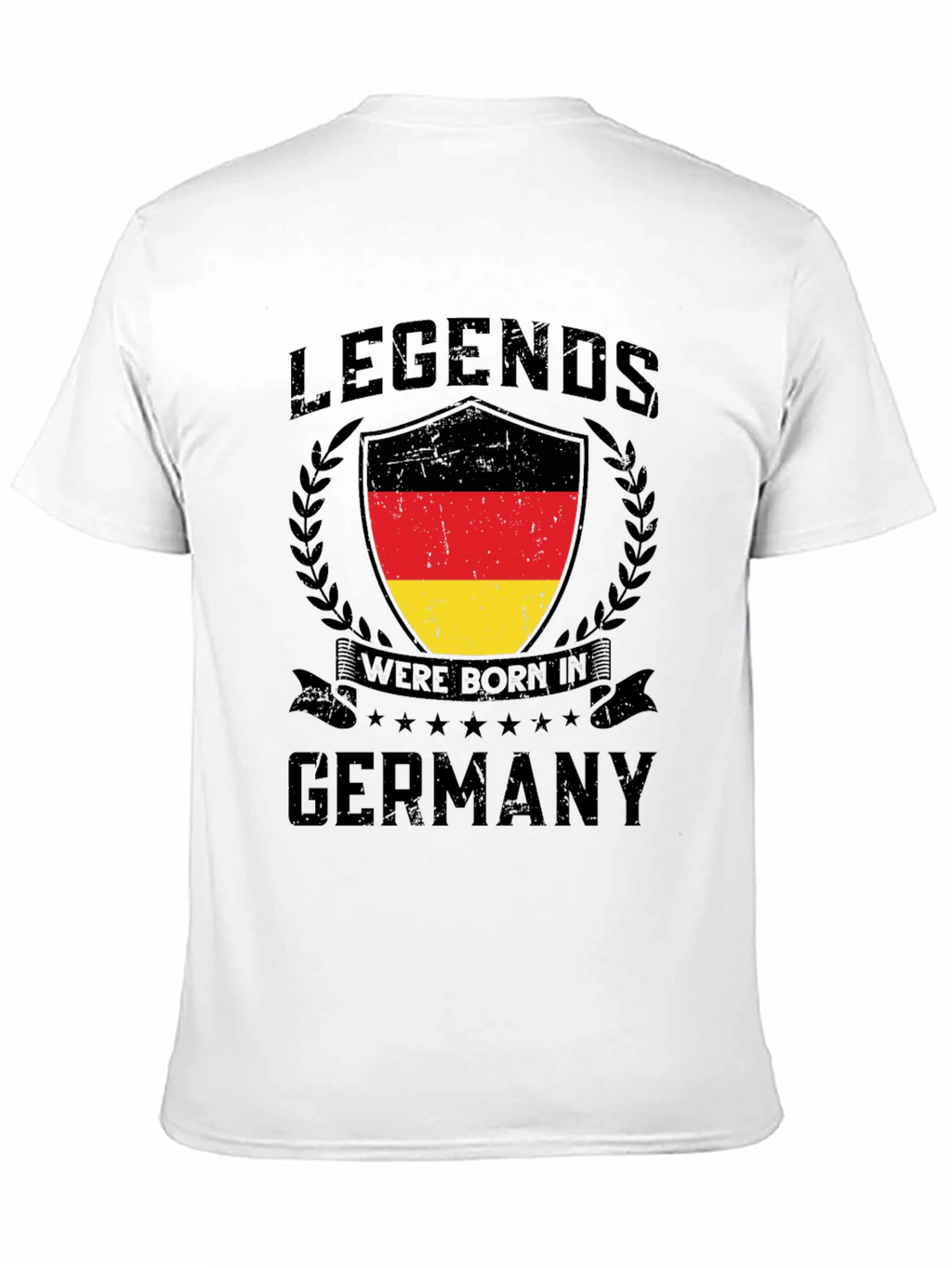 Legends Born in Germany Black T-Shirt